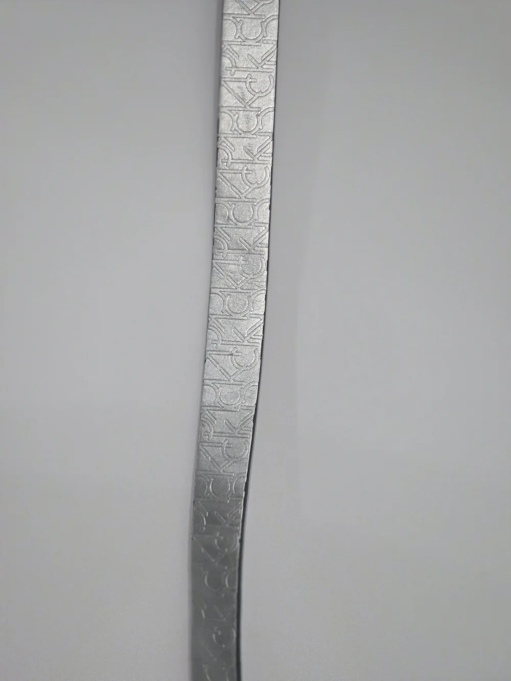 Calvin Klein CK Silver Monogram Belt Women’s Fashion Buckle Fair Condition